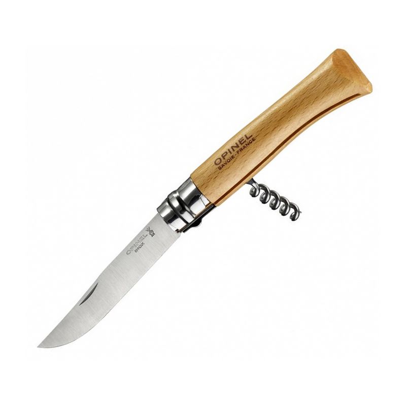 Нож Opinel 10 VRI Corcscrew бук со штопором