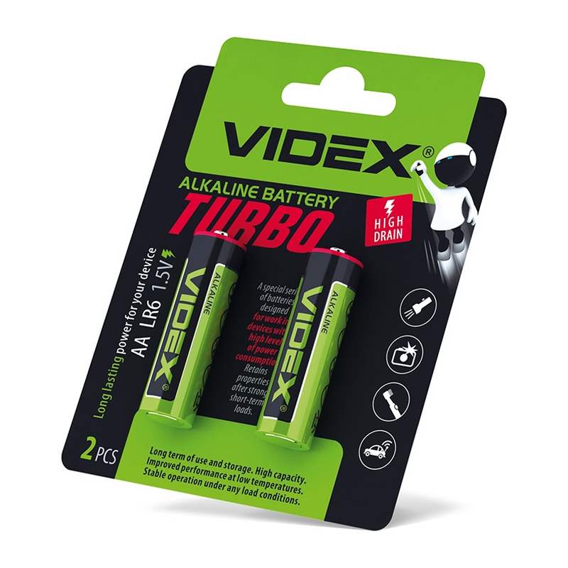 Батарейка Videx LR6T/AA Turbo щелочная от магазина Мандривник Украина