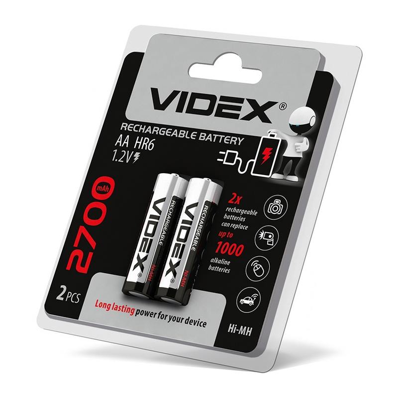Аккумулятор Videx Ni-MH HR6/AA 2700mAh от магазина Мандривник Украина