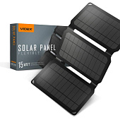 Портативное зарядное устройство солнечная панель Videx VSO-F515UU 15W от магазина Мандривник Украина